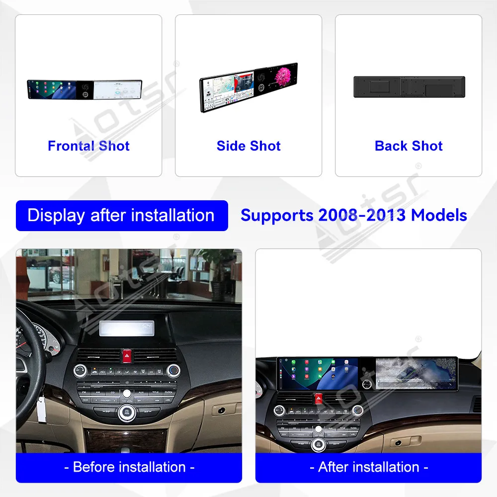 For Honda Accord 8th 2008-2013 Android 15 12.3