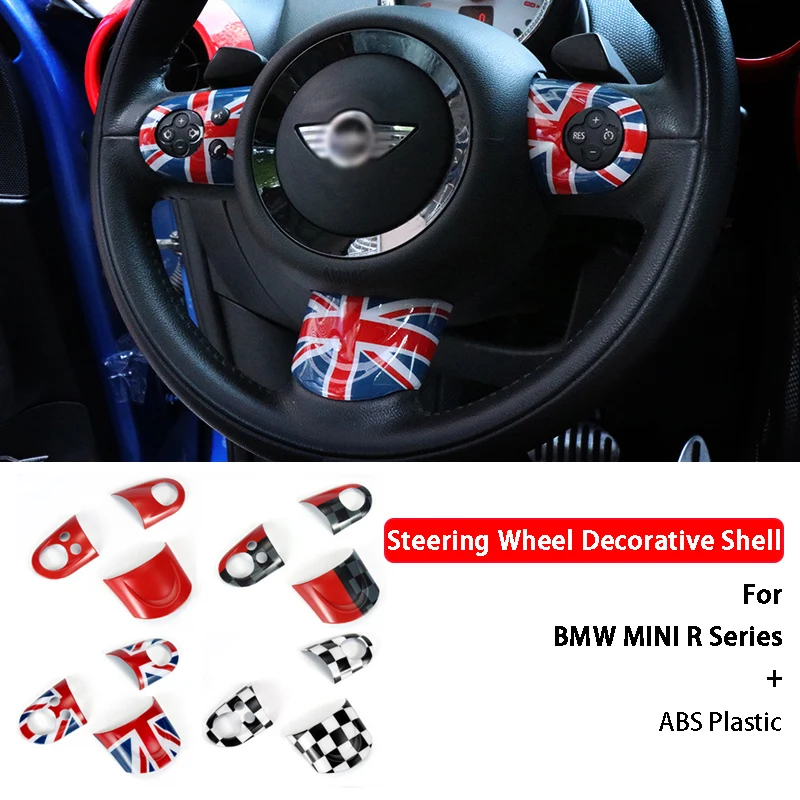 

Steering Wheel Multifunctional Button Panel Cover Sticker Decorative Shell Patch For M Coutry R 55 R 56 R 60 Car Styling