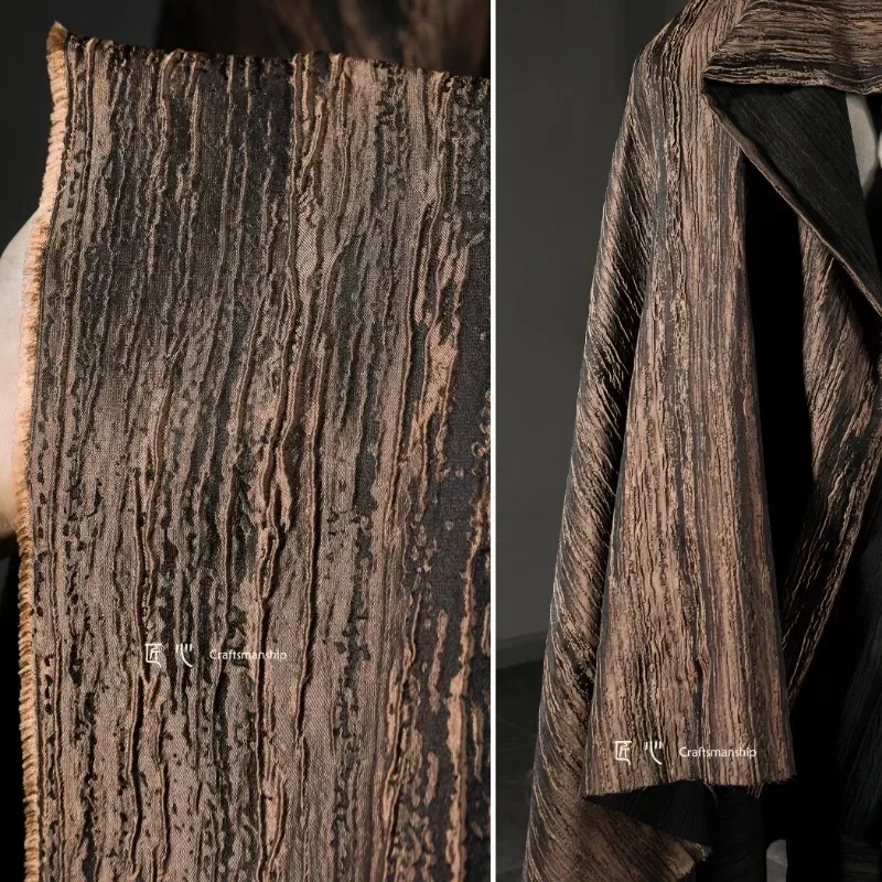 

Jacquard Fabric Brown Tree Patterned Creative Clothing Jacket Skirt Designer Apparel Sewing Fabric Cloth Meters Diy Material