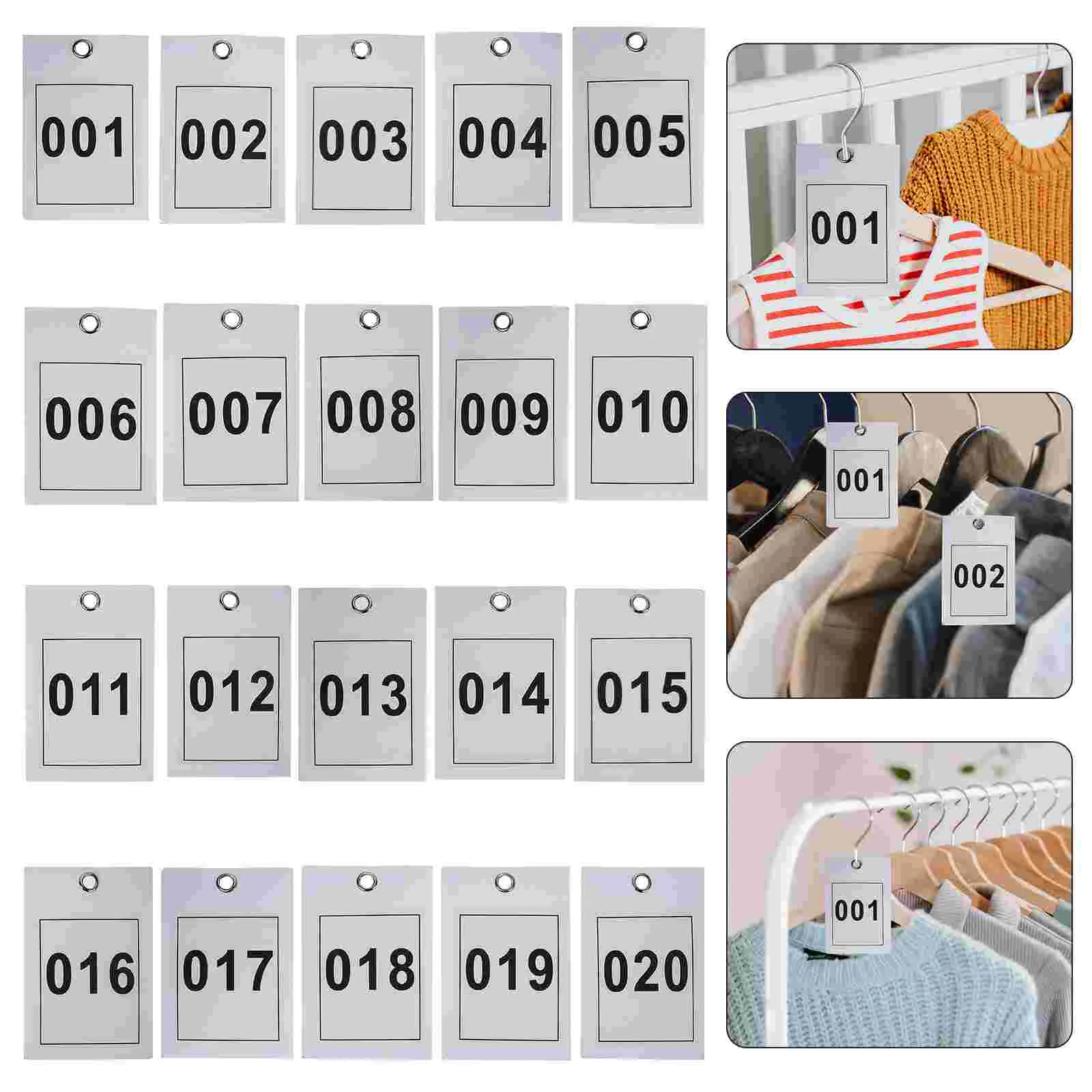 

Paper Number Tags Labels Cards for Clothes Coat Hanger Customer Service Phone Live Person