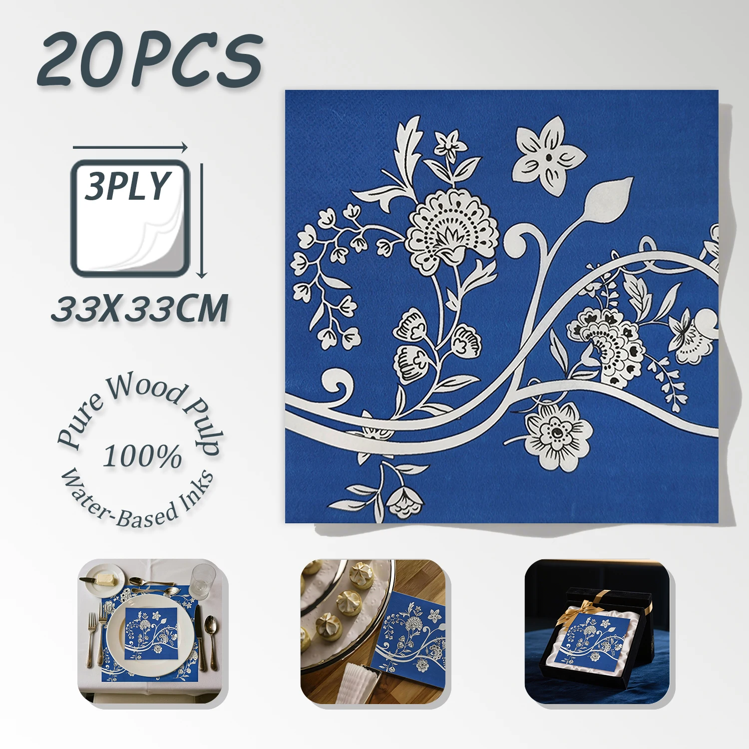 : Guardanapos de papel e de tecido