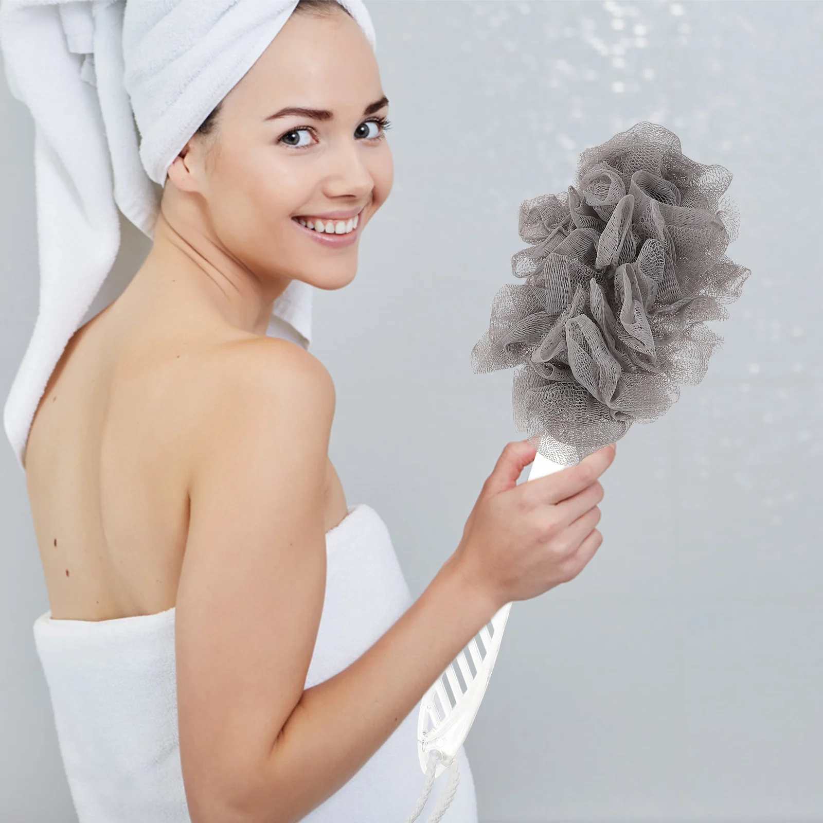 

2Pcs Bathing Body Scrubbing Brush Long Handle Towel Set Skin Care Massage Dead Skin Remover Bath Body Accessories