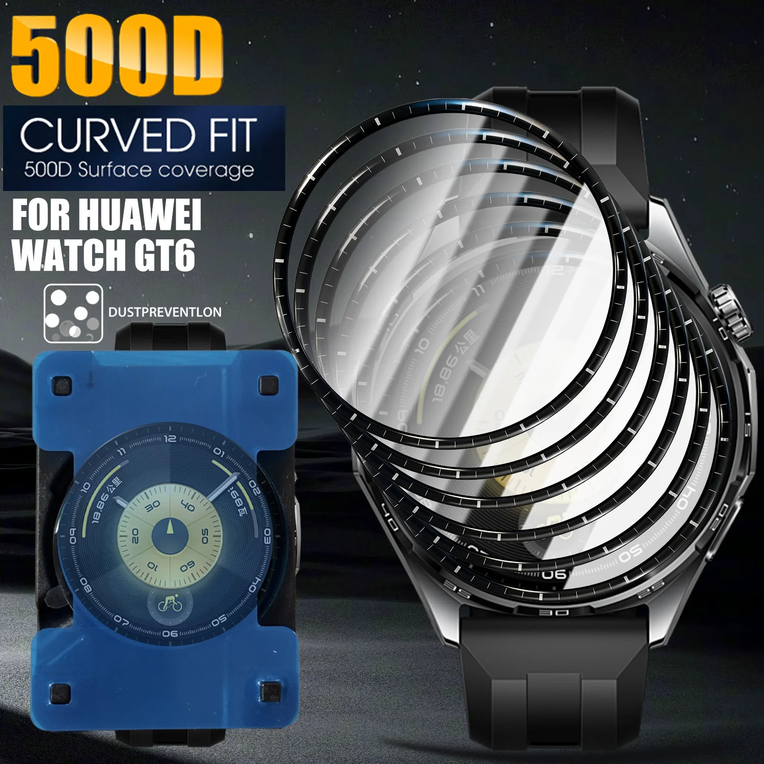 

1-3 шт. HD Премиум-защитная пленка для экрана для Huawei Watch GT6 41 мм 46 мм Защитная мягкая пленка с легким комплектом для установки автоматического выравнивания