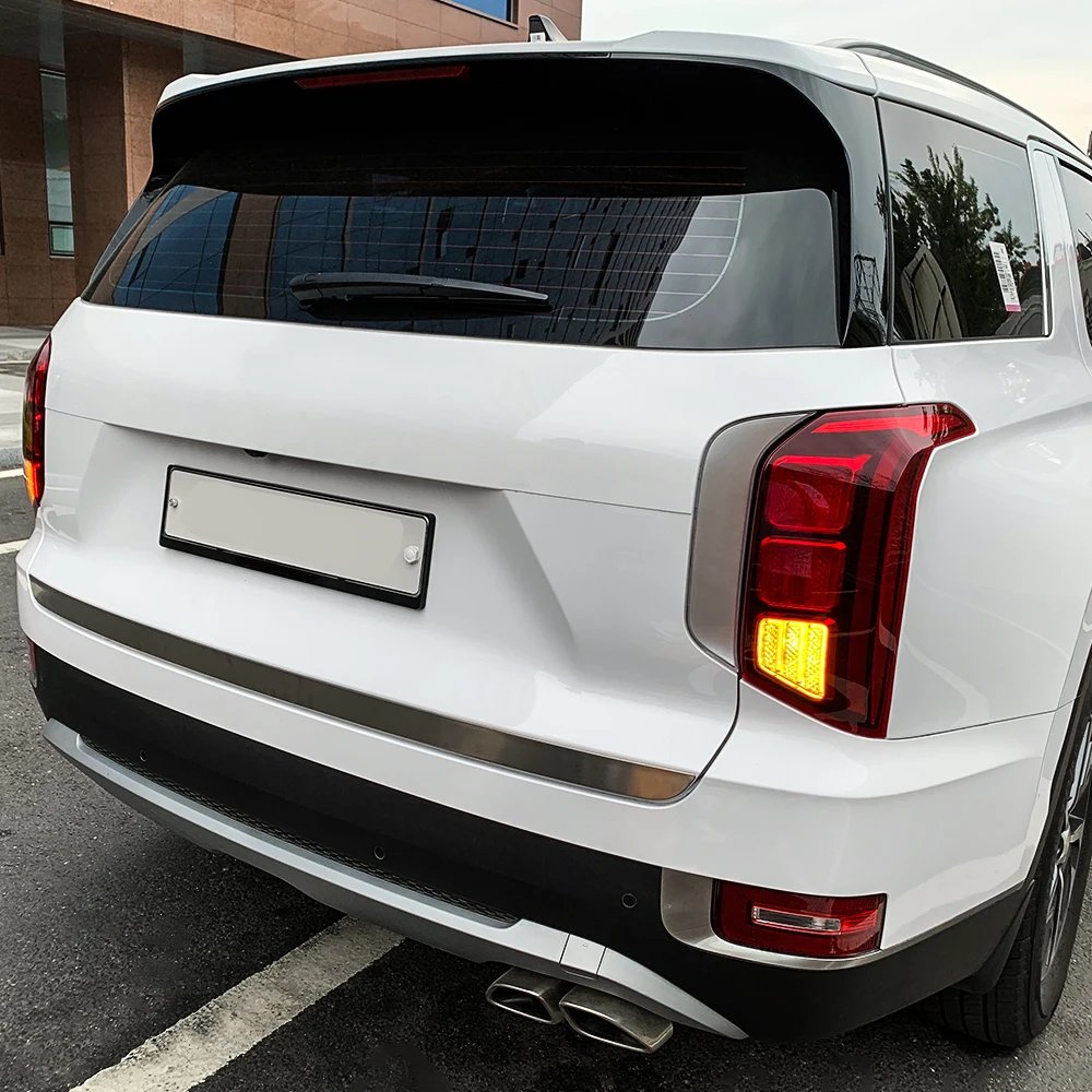 Fit For Hyundai Palisade 2020-2025 LHD RHD Silver Stainless Steel Rear Tailgate Cover Trim Exterior Car Styling Accessories