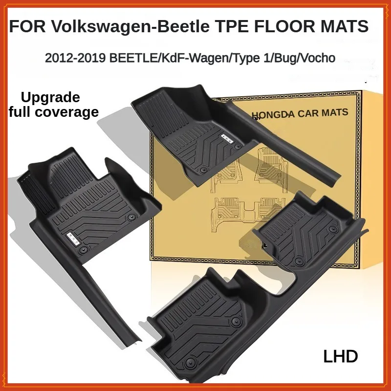 

TPE Floor Mats For VW Beetle /Bug 2012-2019 LHD Hatchback & Convertible Full Coverage Waterproof Surround threshold accessories
