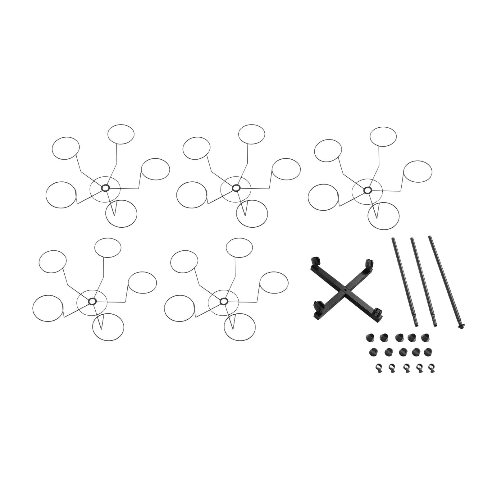 Clothes Rack, Hat Display Rack Stand, Hat Display Holder Stand with 25 Hooks Hat, 5 Tiers Hat Holder Storage Organizer, Floorstan