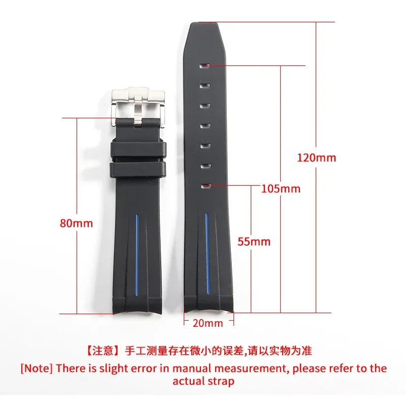 Jam tangan lembut untuk Rolex Black Green Water Ghost King Omega Haima 300 Tissot Le Locle ganti karet asli nyaman