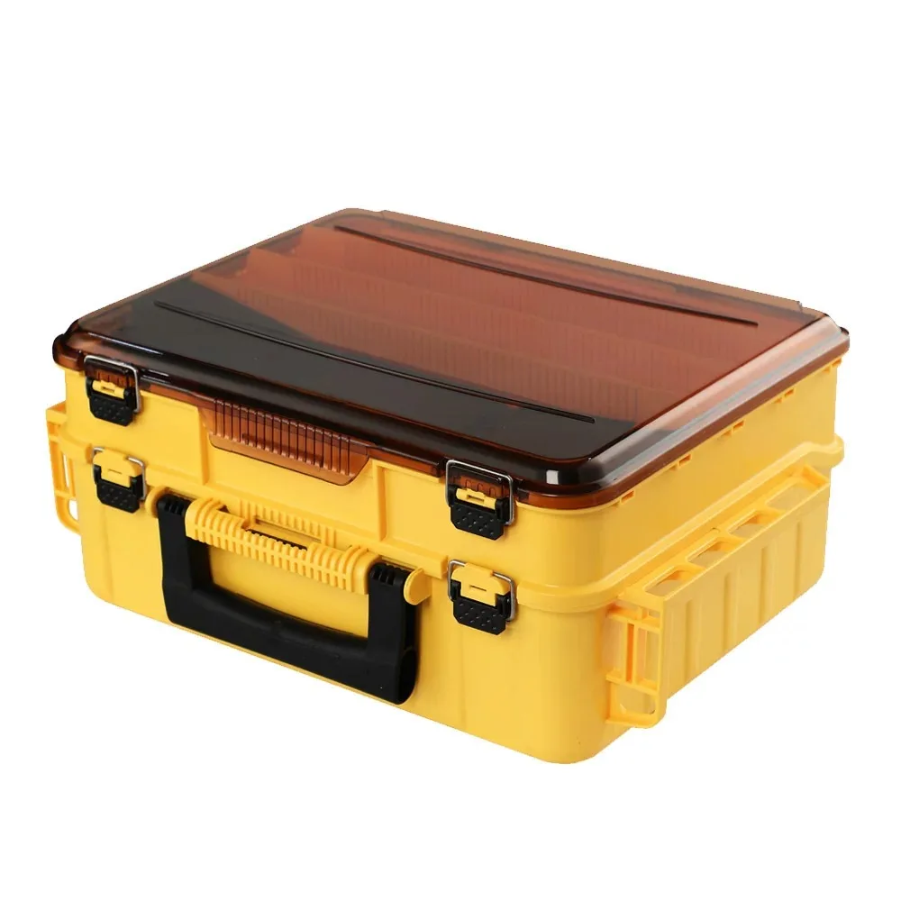 

New direct sales large double layer Luya fishing toolbox fishing gear box accessories to accommodate sea fishing box bait large
