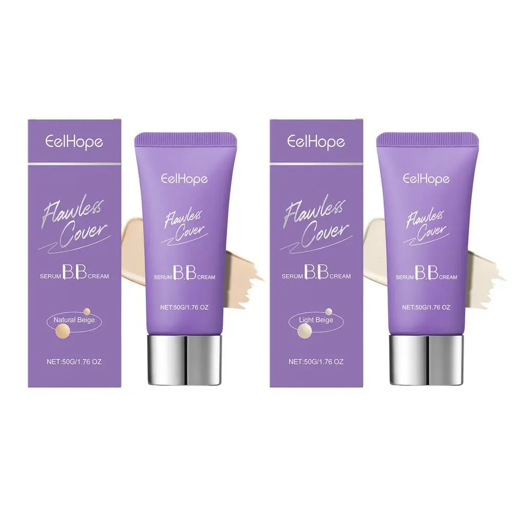 Base BB Cream de alta cobertura corretora de tez à prova d'água à prova de suor base líquida fosca maquiagem