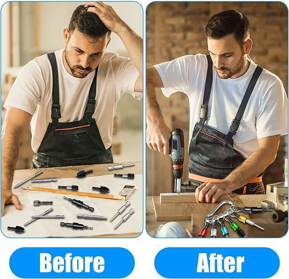 7 pz/set 1/4 "codolo esagonale cacciavite testa supporto asta di prolunga portachiavi adattatore punta da trapano sostituzione rapida