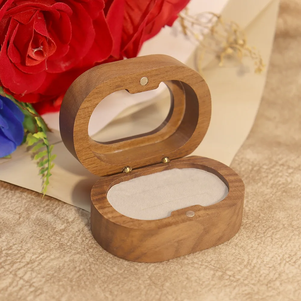 

Простая деревянная коробка для колец на палец, коробка для хранения ювелирных изделий, обручальное кольцо, чехол для обручальных колец, роскошный органайзер, держатель для колец для пары, свадьба