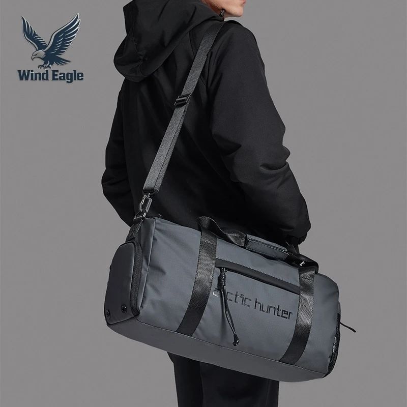 Men's Gym Duffle Bag Waterproof Large Capacity Travel Sports Bag with Detachable Shoulder Strap