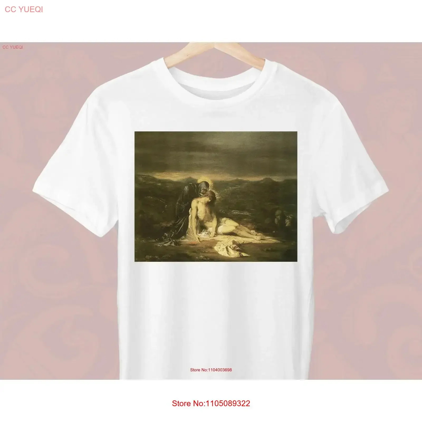 

Compassion Pieta Gustave Moreau Painting T Shirt Greek Mythology for a Stylish vintage Washed Versatile streetwear Soft