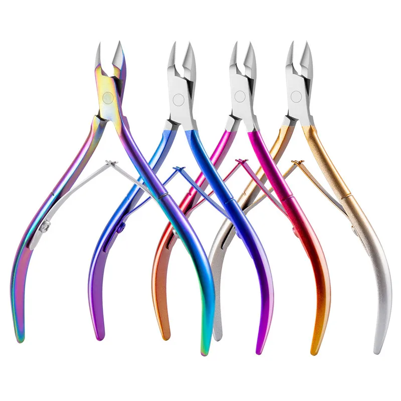 Nail Cuticle Nipper Remover Stainless Steel NEW Colorful Dead Skin Scissors Barbed Nail Profession Pedicure Finger Skin Trimmer