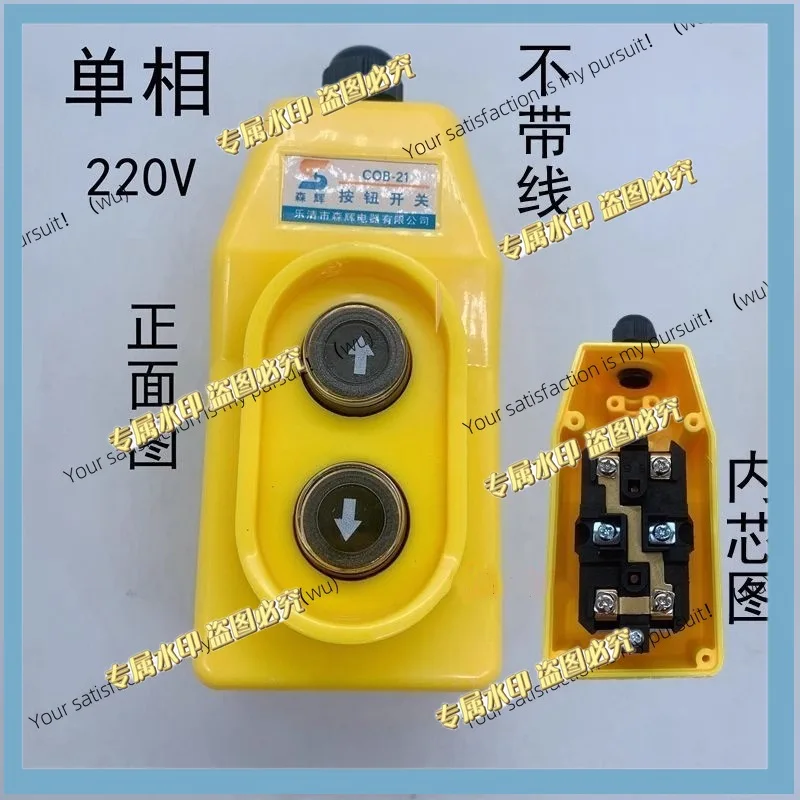 Electric hoist lift crane switch single-phase three-phase switch miniature button switch upper and lower handle controller