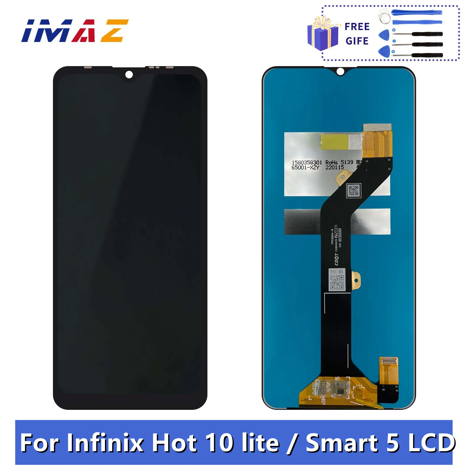 

AMOLED For Infinix Smart 5 X657 X657C KE5 LCD Display Touch Screen Digitizer Assembly For Infinix Hot 10 Lite X657B LCD Screen