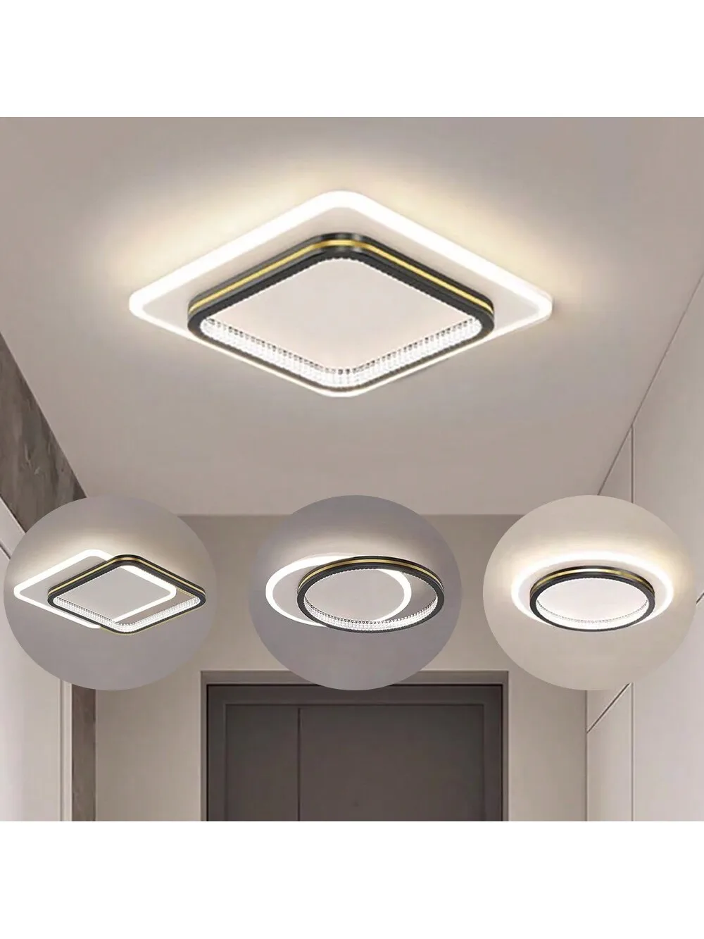 Modern LED Ceiling Light Corridor Bedroom Ceiling Light With Crystal Lampshade Living Room Balcony Indoor Home Lighting Fixtures