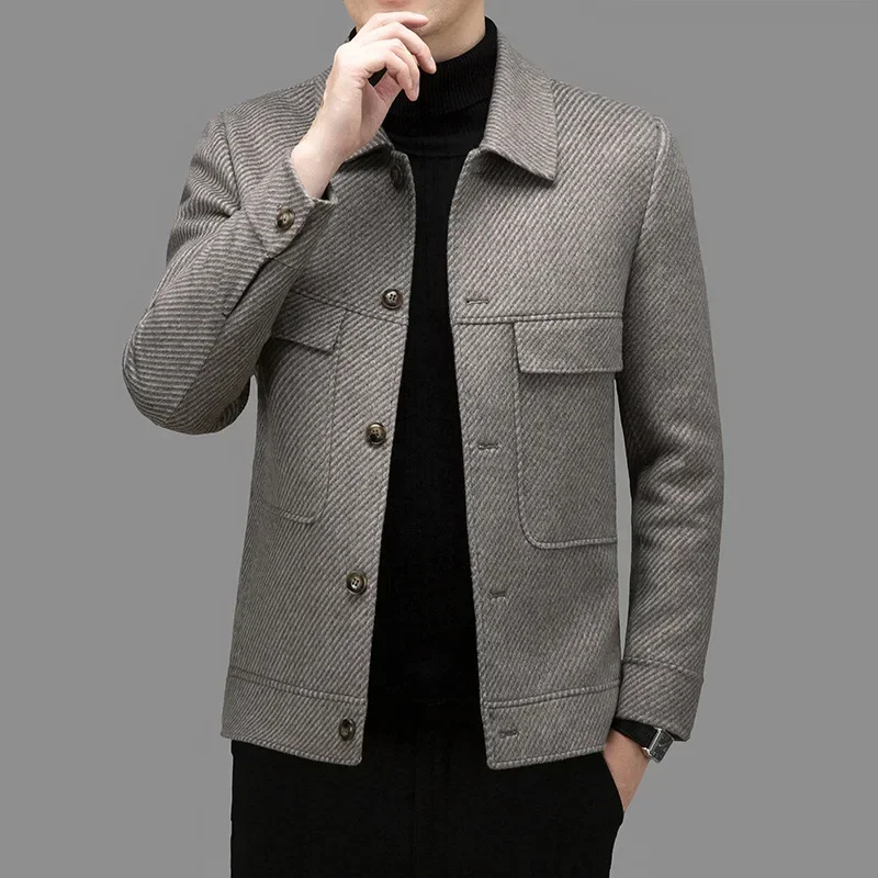 

Winter Double-sided Jacket Men's Casual Detachable Inner Liner Fashionable Lapel Short Top Jacket