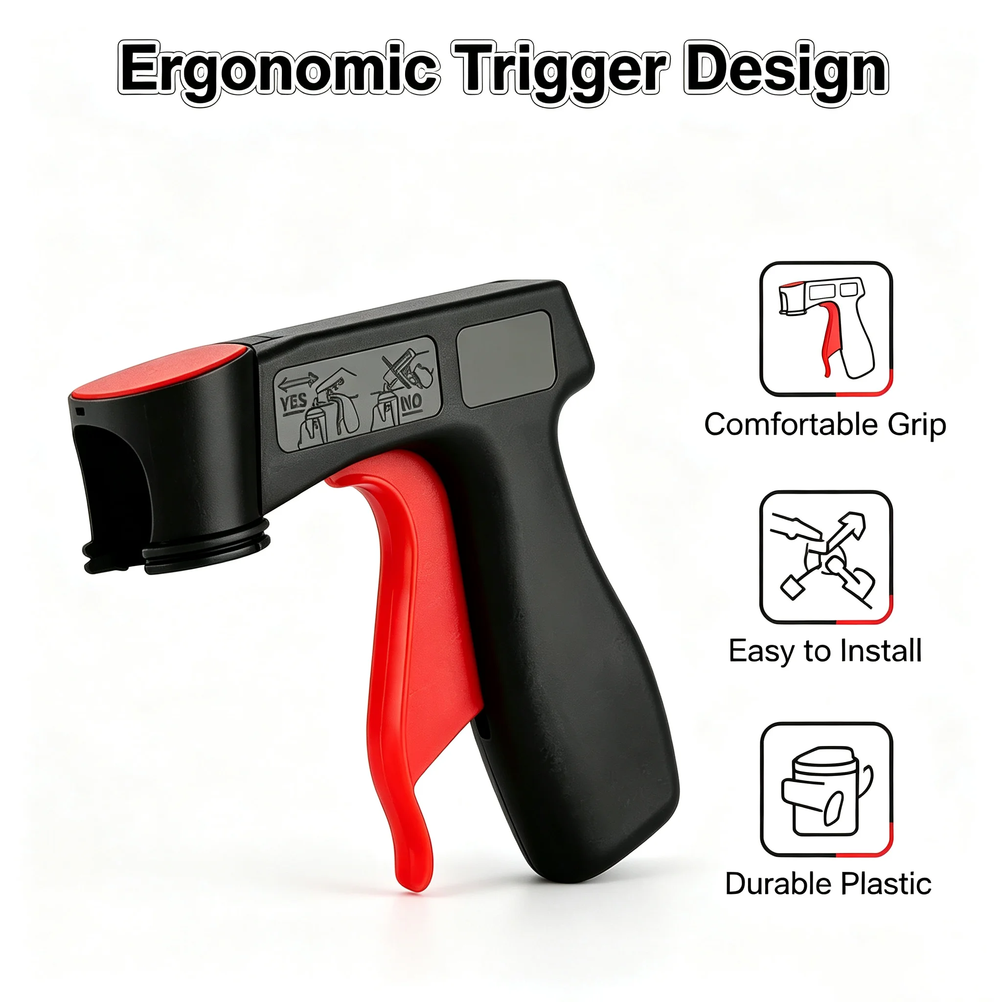 for Home DIY Car Wall Paint Bottle Pistol Grip Manual Plastic Spray Paint Trigger Handle Spraying Assisted Hand Spray Can Gun