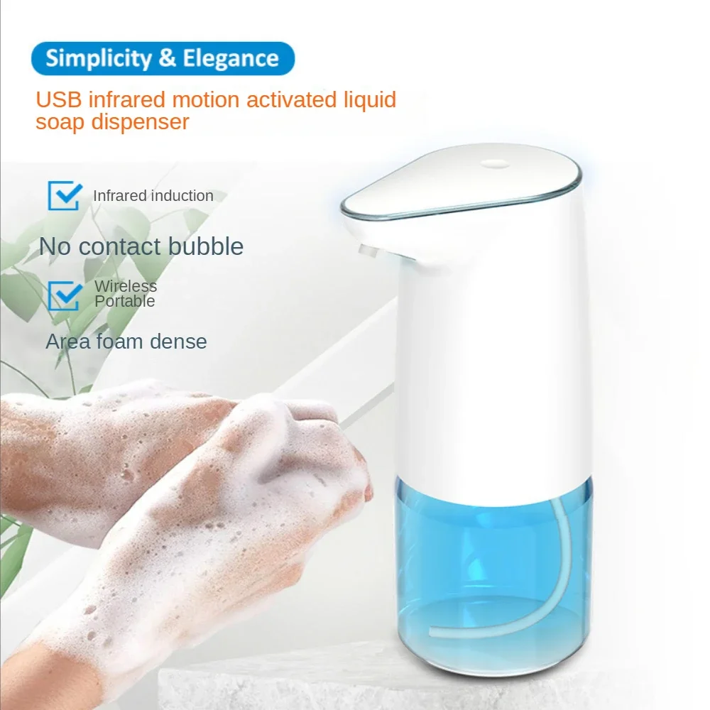 Automatischer Schaumseifenspender, berührungslose Schaumseifenspender, 500 ml Hand-Liquip-Seifenspender, Infrarotsensor, wiederaufladbar