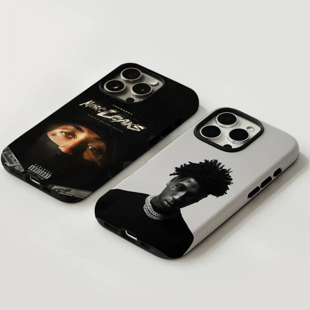 حافظة هاتف لهاتف آيفون 17 16 15 14 13 12 Pro Max Plus لامعة عالية الدقة بطبقة مزدوجة غلاف صلب سائل YoungBoys