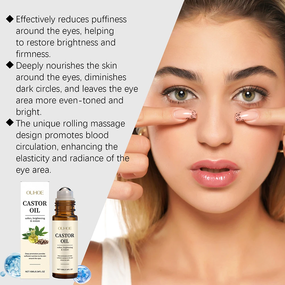 زيت أساسي محمول لتدليك العين 10 مل لتقليل الانتفاخ والهالات السوداء وتعزيز النضارة والطاقة والعناية بالعين لجميع أنواع البشرة #5