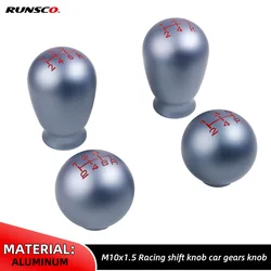 Gear Shifter Lever Head Knob for Honda Civic Type R FK8 FL5 Fit GD3 GK5 GE8 GR9 Tear Drop Shape 5/6 Speed Gray