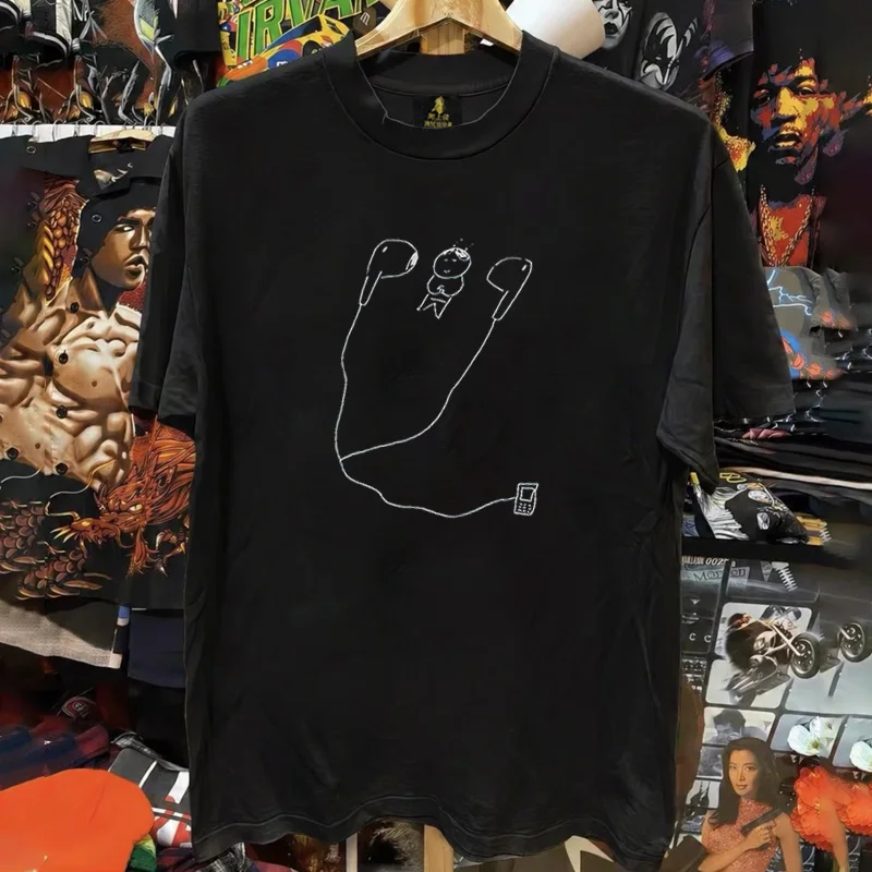 Loose Fit Cotton T-Shirt Unisex Short Sleeve Double Thread UPUPXIA Hero Print Sweat Absorbent round Neck Casual Summer Top