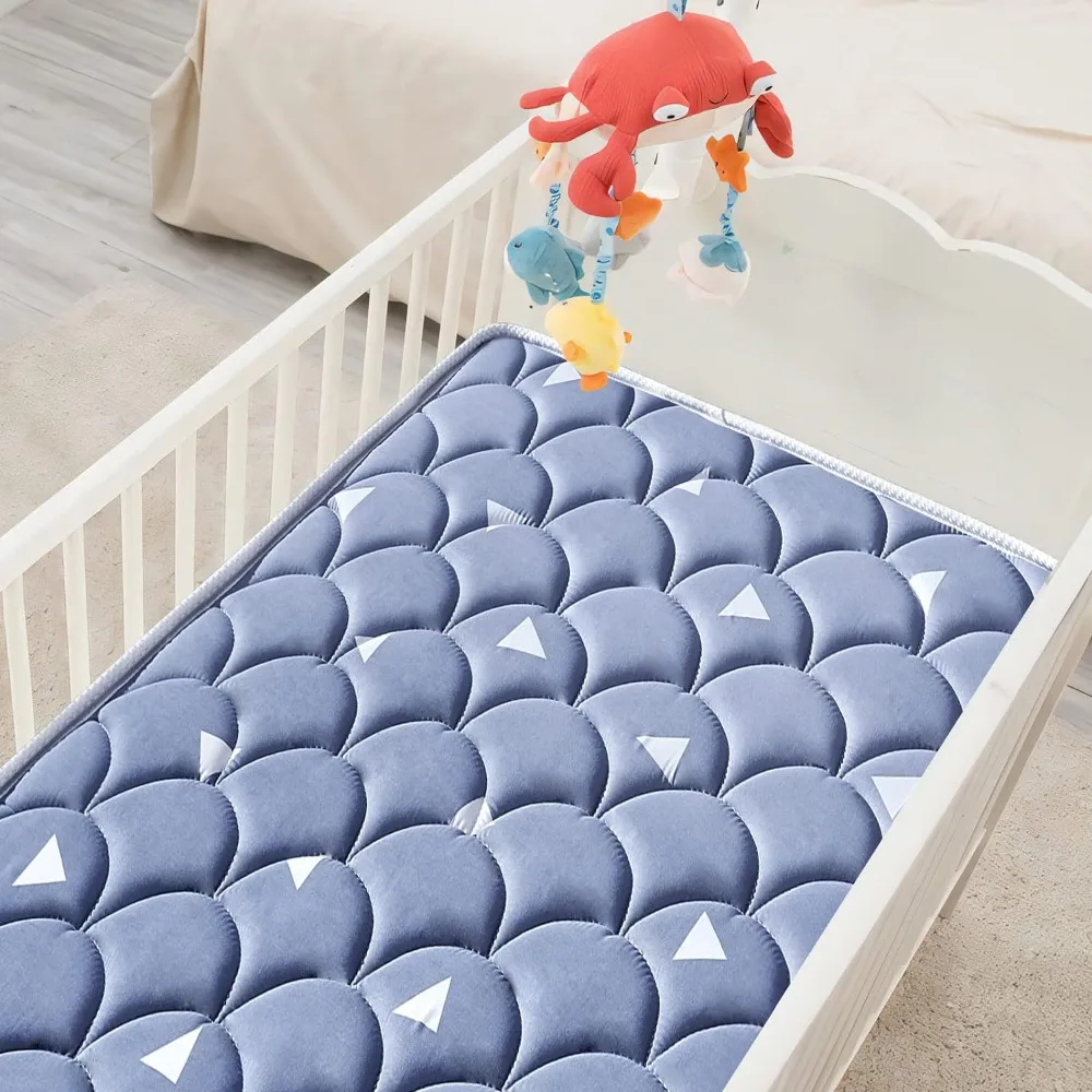 Premium Schuim Mini Wiegmatras, 3d Omwikkelde Rand-Comfortabel En Stevig, Zachte Microvezelstof, Past Op De Meeste Mini-Wiegjes