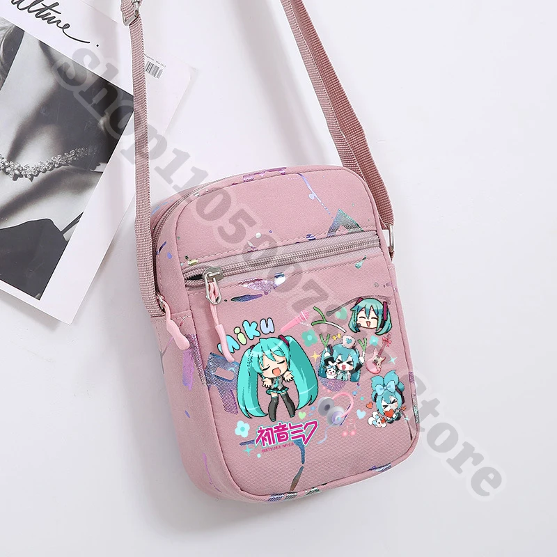 

Kids Girl Cartoon Printed Crossbody Bag Anime Hatsunes Miku Cute Shoulder Bags Women Fashion Phone Storage Pouch Children Gifts