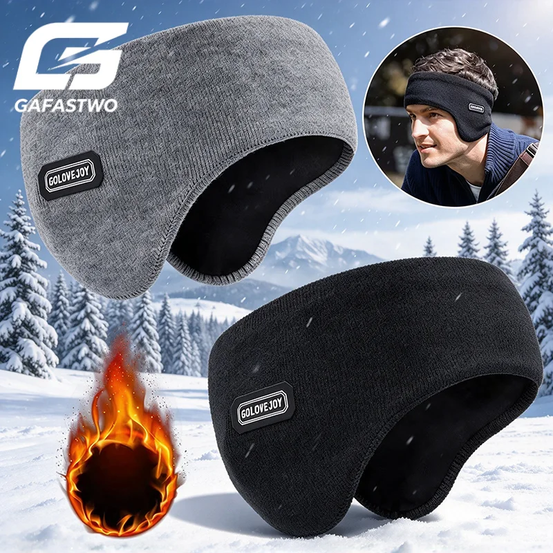 Ear Muffs Fleece Lined Winter Warm Adjustable Head Size 52-64cm Soft Comfortable for Ski Hiking Commuting Unisex Adult Teen