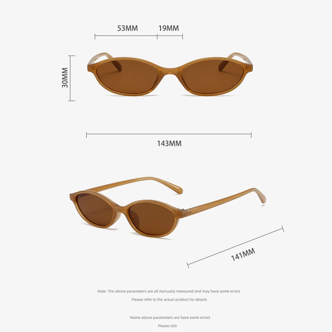 Vintage Thin Small Frame Sunglasses Women For Men Sun Glasses Luxury Brand Designer Punk Popular Hip Hop Oval Eyeglasses UV400
