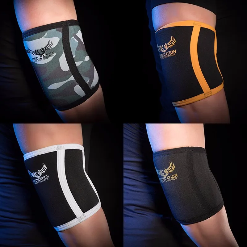 1 Pair Weightlifting Elbow Sleeves 7mm Elbow Brace For Support & Compression for Powerlifting Weight Lifting Bench & Tendonitis