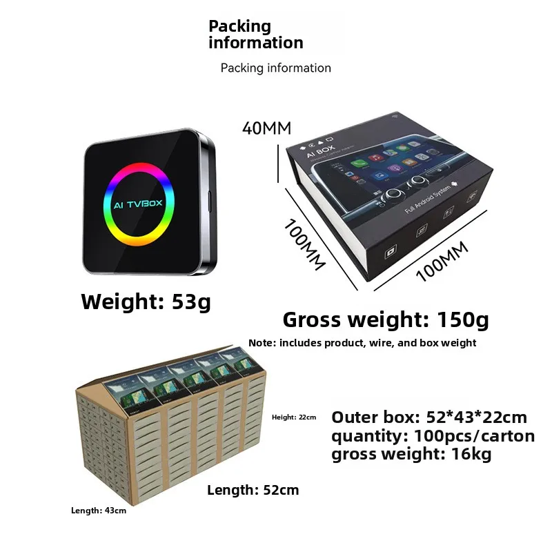 CarPlay AI Box with Android 13, 3-in-1 Mirroring Android Auto Adapter, 2+16G 4+32G Wireless Converter for Factory OEM Car Stereo