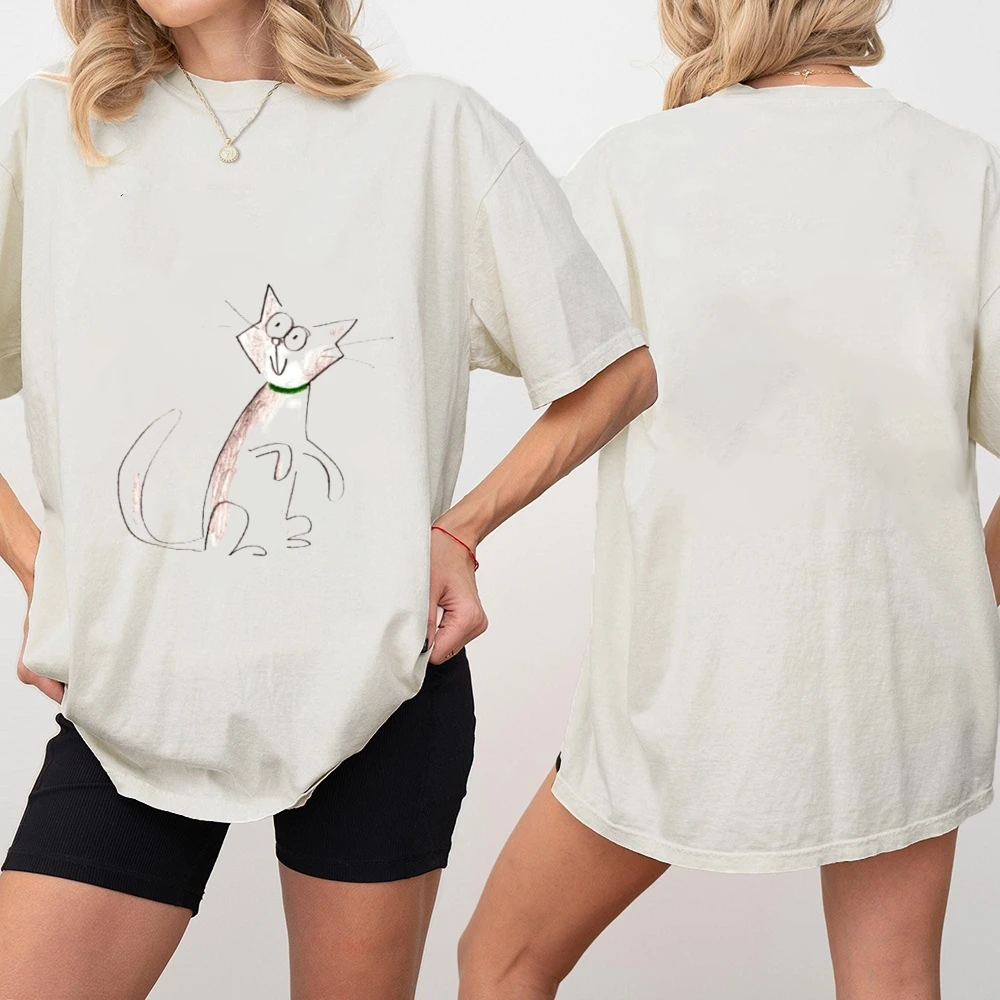 

Женский хлопковый топ Cutecore Y2K с очаровательной мультяшной собакой и полосатым рисунком кости, повседневный милый свободный крой для повседневной носки