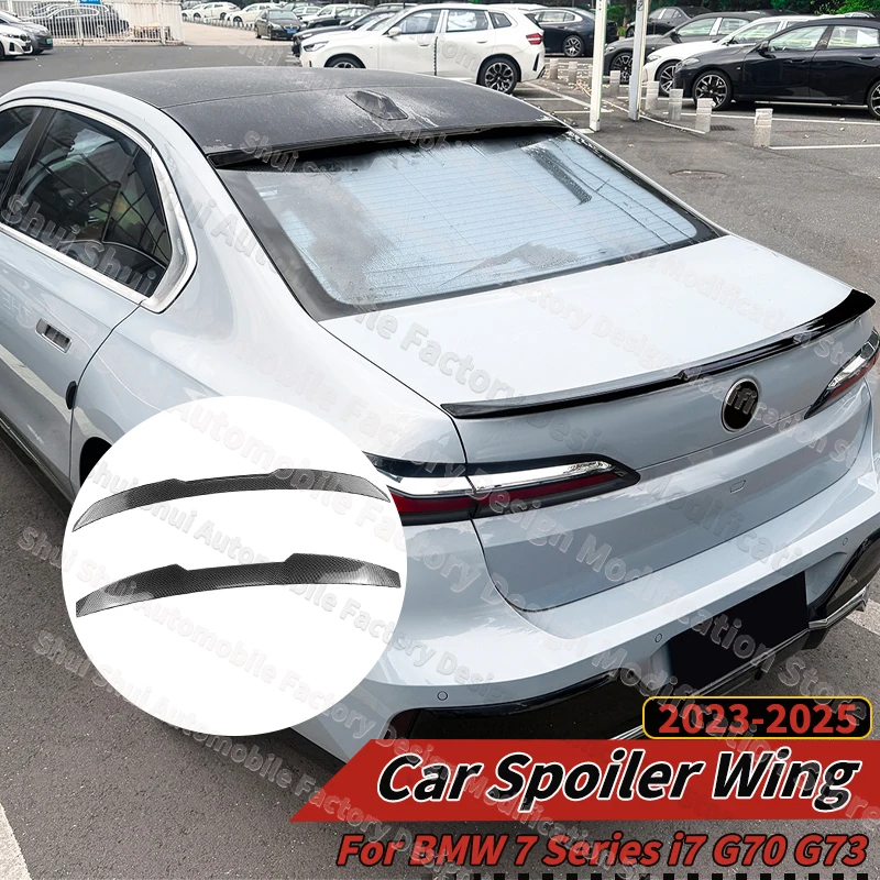 

For BMW 7 Series I7 G70 G73 2023-2025 Rear Top/Mid Spoiler Wing Trunk Spoiler Protector Roof External Decoration Lid Kits Tuning