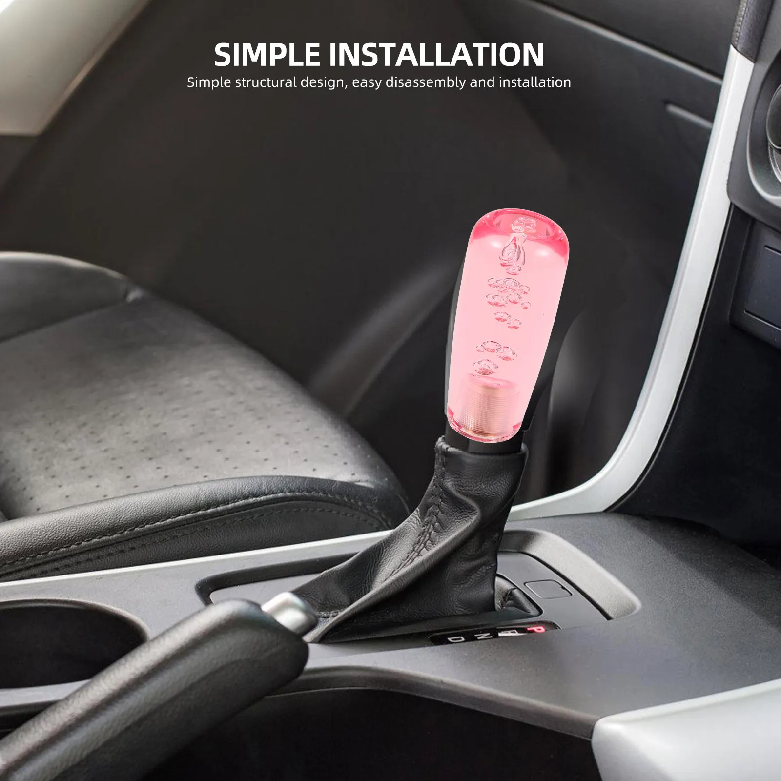 Transparent Crystal Car Shift Knob Gear Lever Stick Non Illuminated Ergonomic Car Gear Shift Knob Replacement Auto Transmission