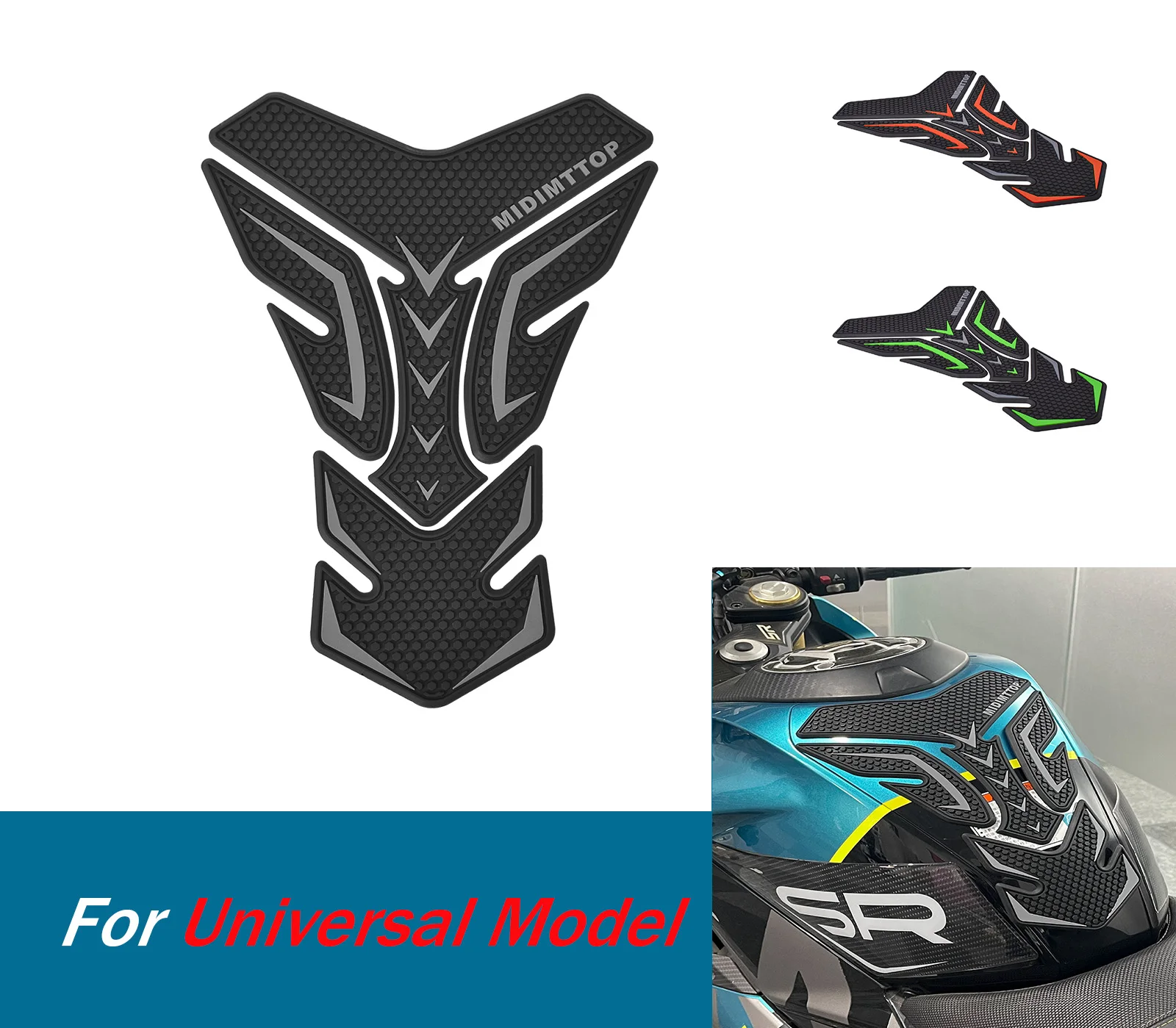 

For All Model Motorcycle Tank Traction Side Pad Gas Fuel Knee Grip Decal For Ninja 250 400 650 Yamaha Motor Universal Stickers