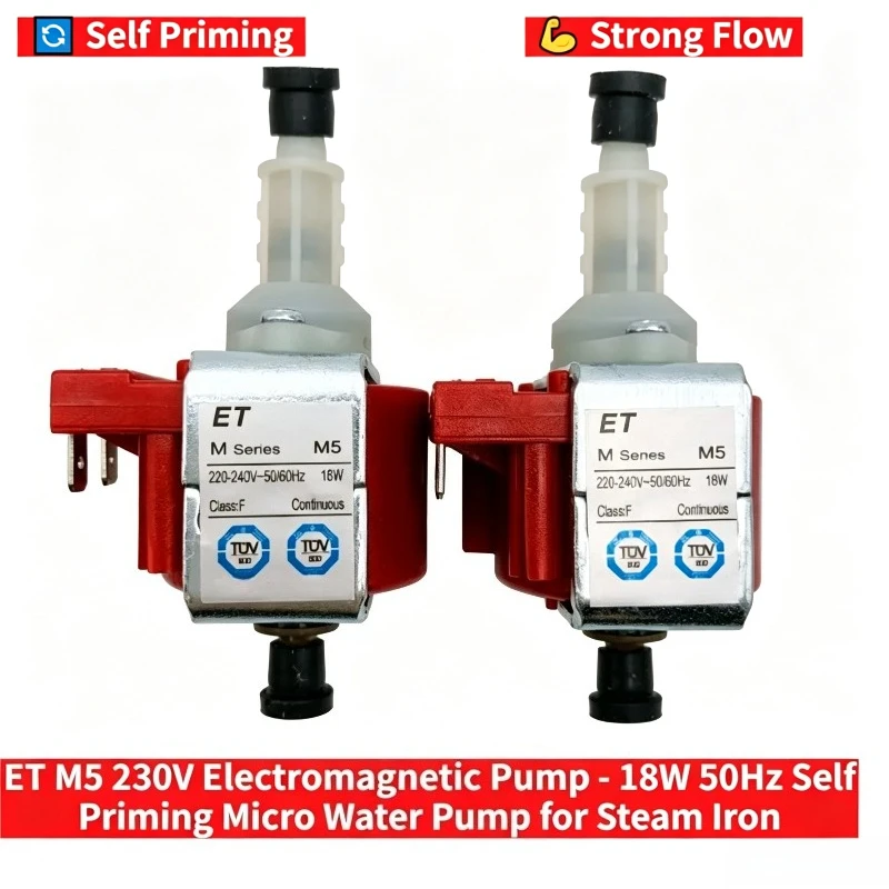 ET M5 Electromagnetic Pump AC230V 50Hz 18W - Self Priming Micro Water Pump for Steam Iron Oven