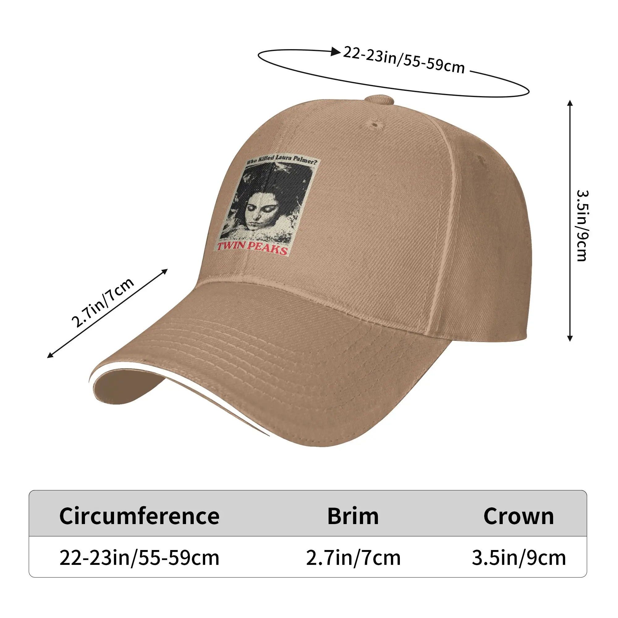 Twin Peaks Movie Who Killed Laura Palmer Cap Baseball Caps Adjustable Hat Hip Hop Summer Unisex Baseball Hats Customizable