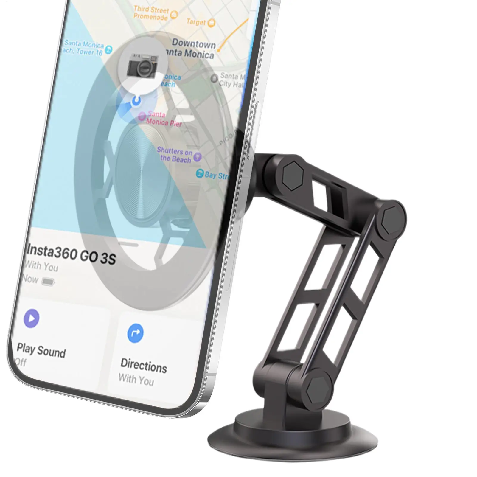 حامل هاتف مغناطيسي 360 دوران سبائك الألومنيوم حامل هاتف مغناطيسي للسيارة لشاحنة SUV سيدان لوحة القيادة الزجاج الأمامي رحلة الطريق