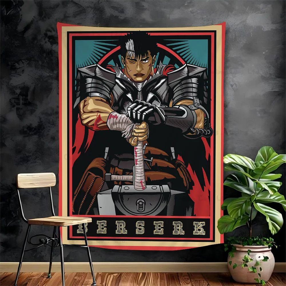 

Japanese Anime Berserk Chart Tapestry Home Decoration Hippie Bohemian Decoration Divination Wall Hanging Home Decor