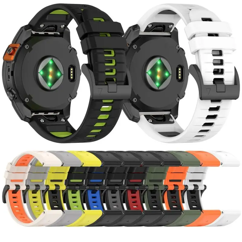 20/22/26mm Silicone Watch Strap For Garmin Fenix 8 E 7 7X 7s 6 6X 6s 5 5X Plus Original Bracelet Epix Pro Gen 2 Enduro 3 Band