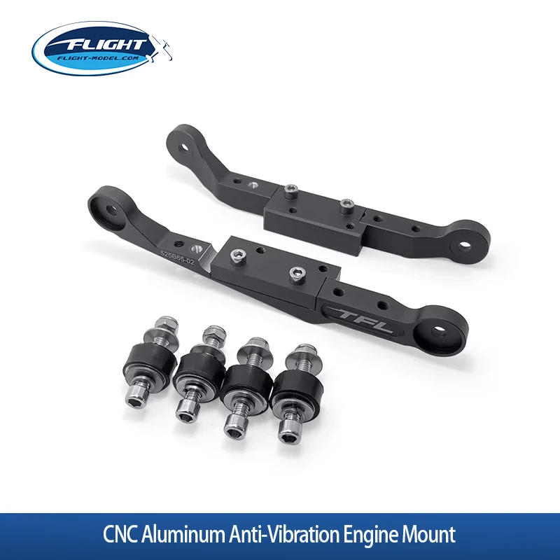 TFL 525B65 CNC Aluminum Anti-Vibration Engine Mount For Gas Engine RC Gasoline Model Boat Shock Absorbing Motor Bracket