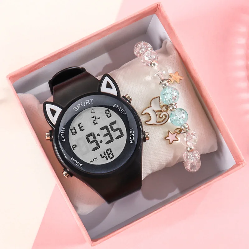 Relojes de pulsera digitales a la moda para niños y estudiantes, sencillos y elegantes, adecuados para niños y niñas de secundaria