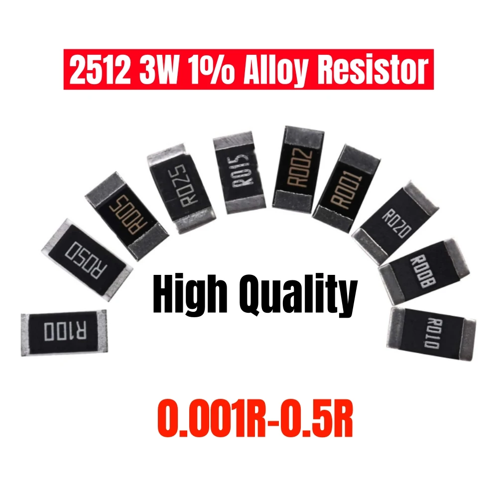 10 шт. 2512 резистор из сплава SMD 3 Вт 1% 0,001 0,01 0,012 0,03 0,05 0,06 0,1 R100 R150 R110 0,2 0,22 0,3 R030 R060 R070 0,33 0,5R Ом