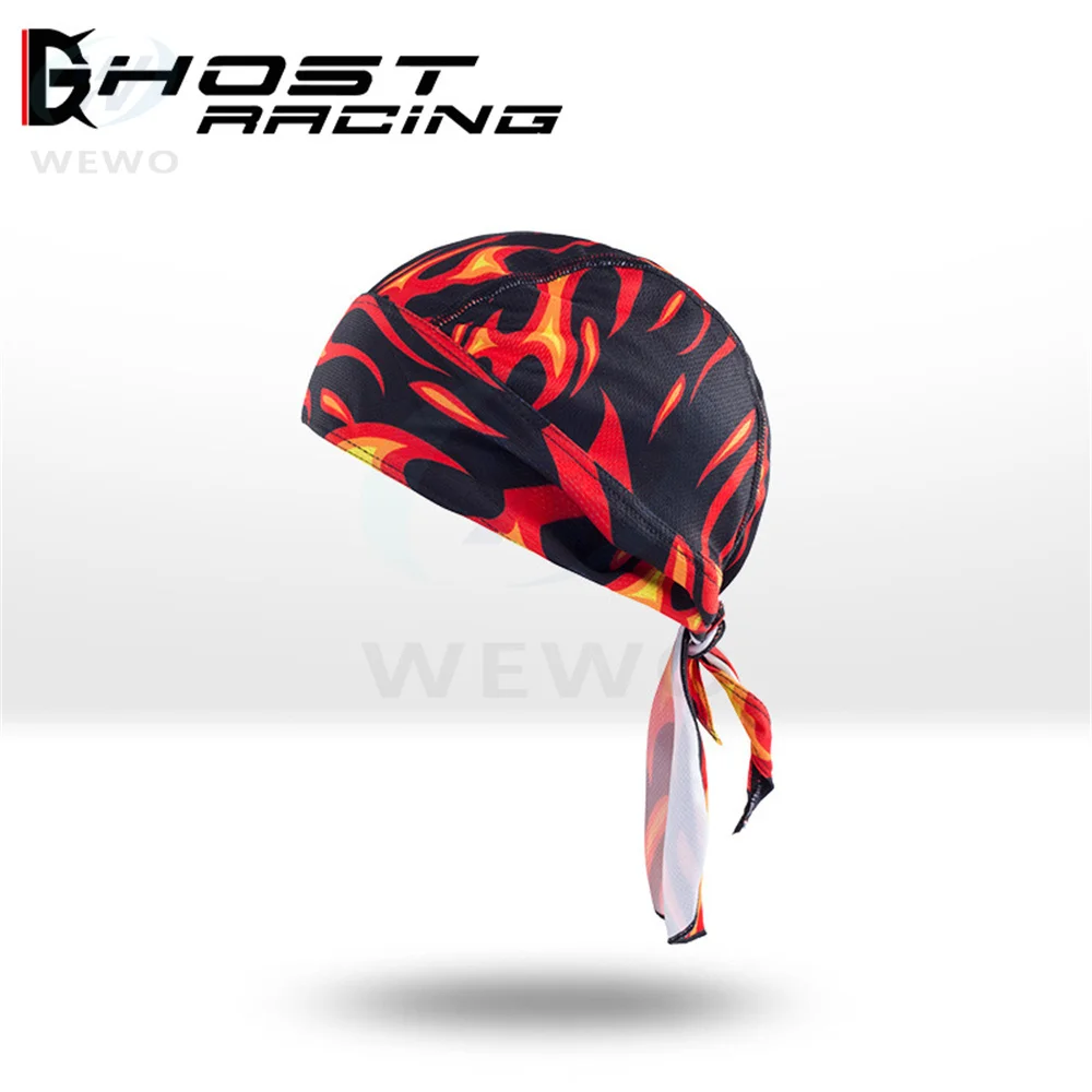 Printed Mountain Bike Cycling Cap Pirate Head Scarf Bicycle Headband Sweatproof Racing Riding MTB Bandana Headwear Sunscreen Hat