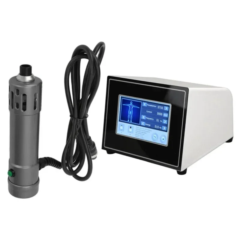 Physical Shockwave Machine Stimulate Acupoints 11 Massage Heads Analgesic 100‑240V ESWT Machine Ebony for Back