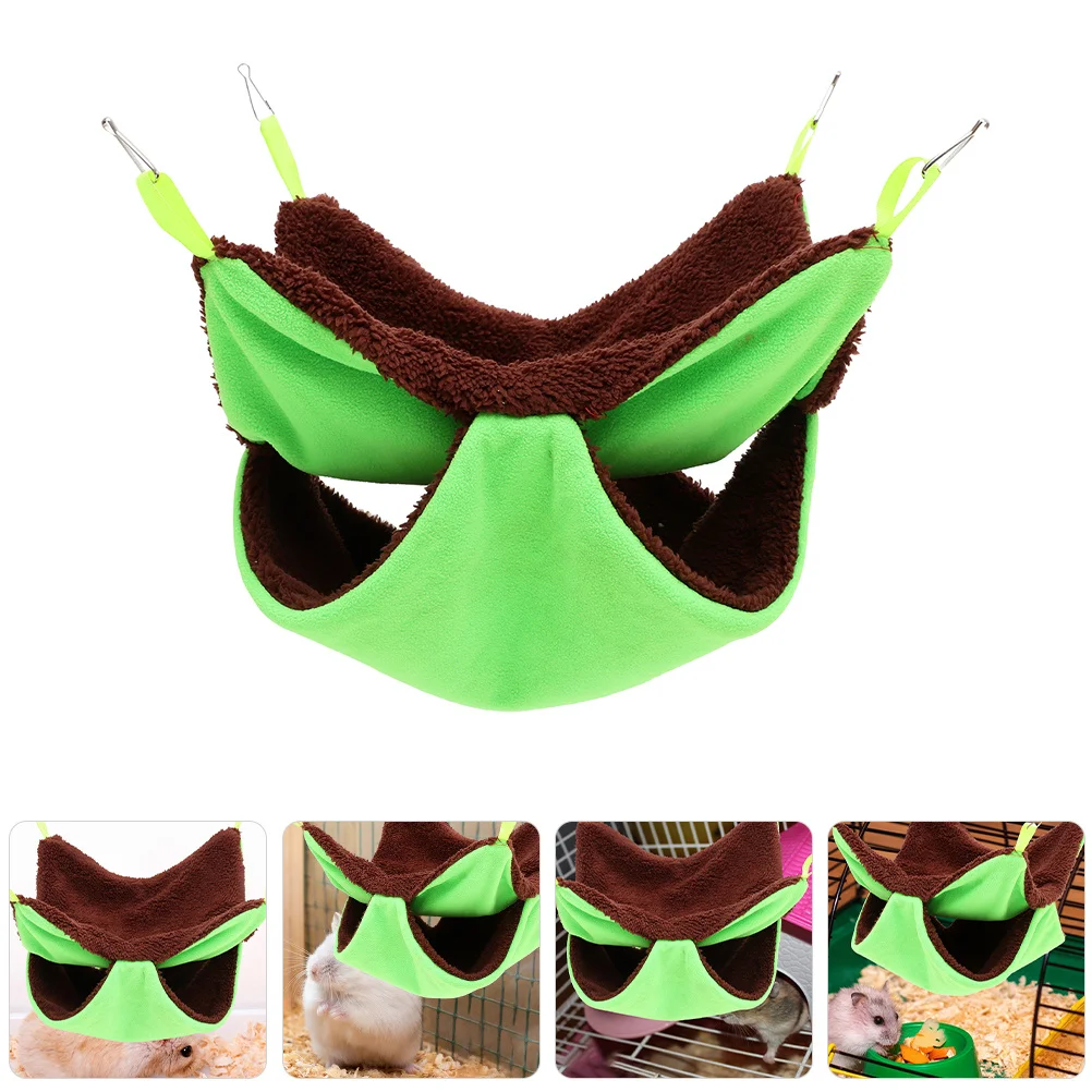 

Comfortable Cotton Hideout for Small Pets Hammock Bed Warm Breathable Wear-Resistant Hanging Nest for Hamster Guinea Pig