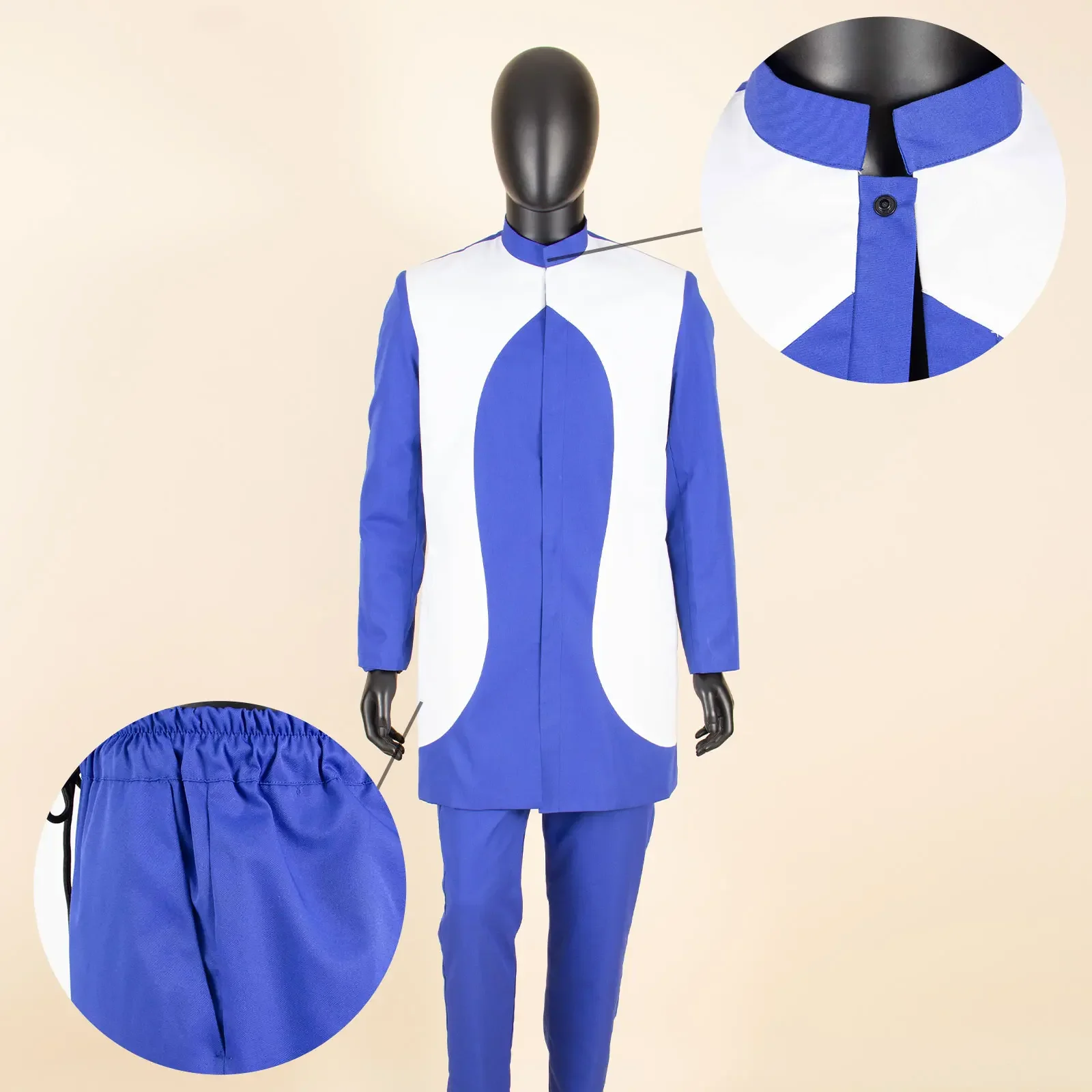 Dashiki Men African Clothes Jacket Outfit Traditional Attire Slim Fit Blazer and Pants Two Piece Set Formal Clothes A2316068